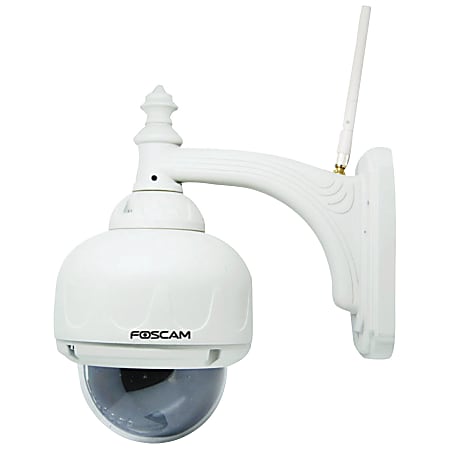 Foscam Wired/Wireless Outdoor Pan/Tilt IP Security Camera, White