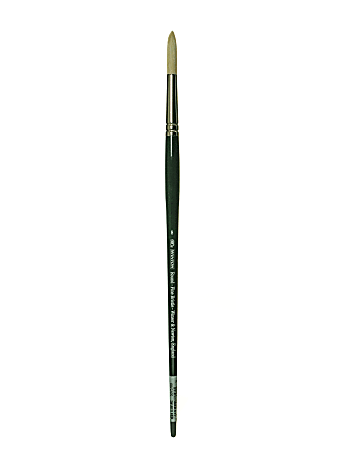 Winsor & Newton Winton Hog Paint Brush, Size 8, Round Bristle, Multicolor