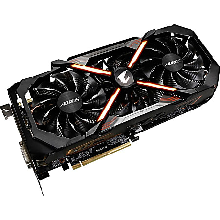 Aorus GV-N108TAORUS X-11GD GeForce GTX 1080 Ti Graphic Card - 1.63 GHz Core - 1.75 GHz Boost Clock - 11 GB GDDR5X - 352 bit Bus Width - Fan Cooler - OpenGL 4.5, DirectX 12 - 3 x DisplayPort - 1 x HDMI - 1 x Total Number of DVI (1 x DVI-D)