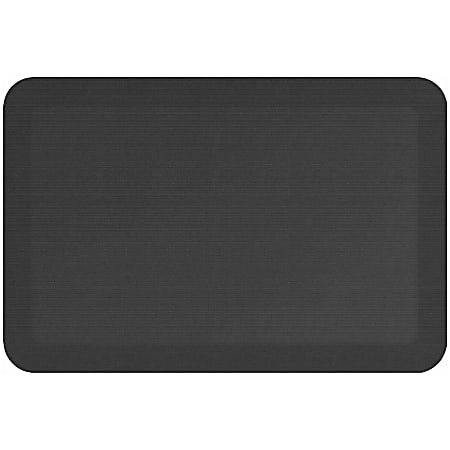 GelPro Designer Comfort Polyurethane Anti-Fatigue Mat For Hard Floors, 20” x 30”, Grasscloth Charcoal