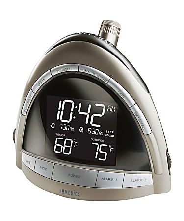 HoMedics SoundSpa Premier AM/FM Clock Radio, Silver