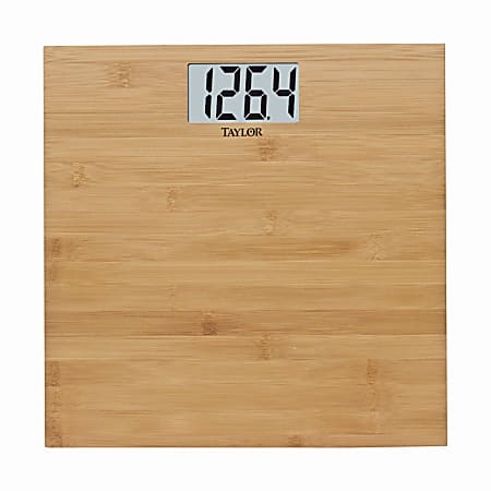 Taylor 8657 HoMedics Bamboo Digital Scale (Brown)