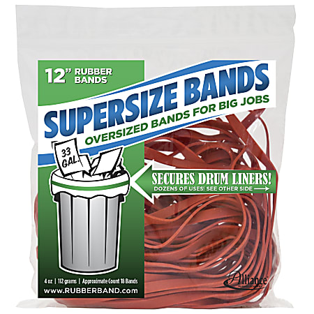 Alliance Rubber 00699 Big Bands Large Rubber Bands for Oversized Jobs 48  Pack 7 x 18 Red - Office Depot