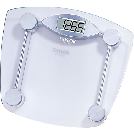 Taylor Weight Tracking LCD Glass Body Weight Scale Battey Powered, 440lb  Capacity