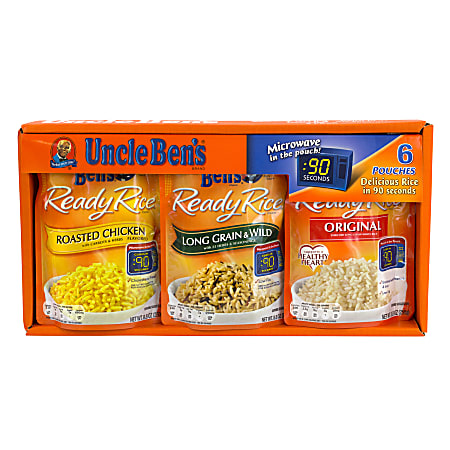 Uncle Ben's Ready Rice Variety Packs, 8.8 Oz, Pack Of 6 Boxes