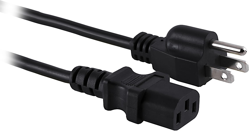 Ativa® Universal AC Replacement Power Cord, 10’, Black,