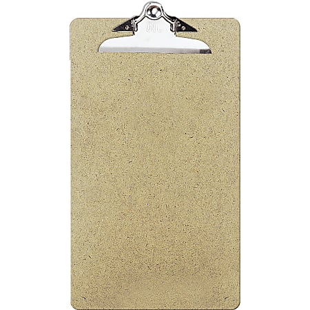 OIC® 100% Recycled Hardboard Clipboard, Legal Size, 9" x 15 1/2", Brown