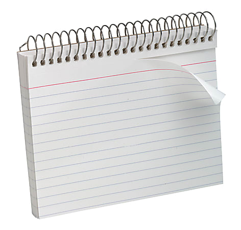 Oxford® Spiral-Bound Index Cards, Ruled, 4" x 6", White, Pack Of 50