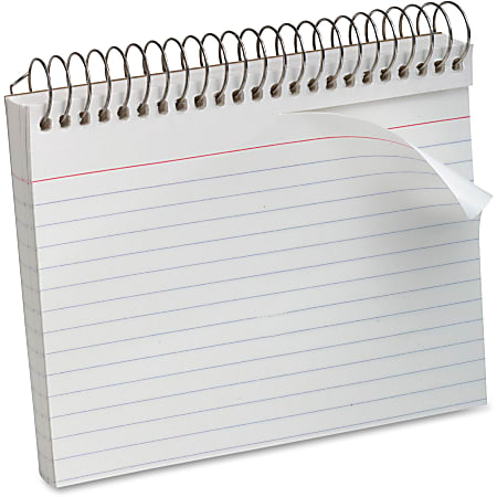 Oxford® Spiral-Bound Index Cards, Ruled, 5" x 8", White, Pack Of 50