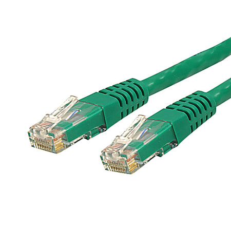 StarTech.com 50ft CAT6 Ethernet Cable - Green Molded Gigabit CAT 6 Wire