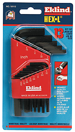 Eklind 13-Piece Short Arm L Hex Key Set