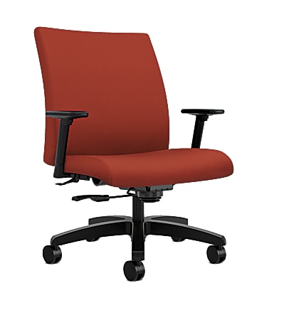 HON® Ignition Big & Tall Mid-Back Chair, Poppy/Black