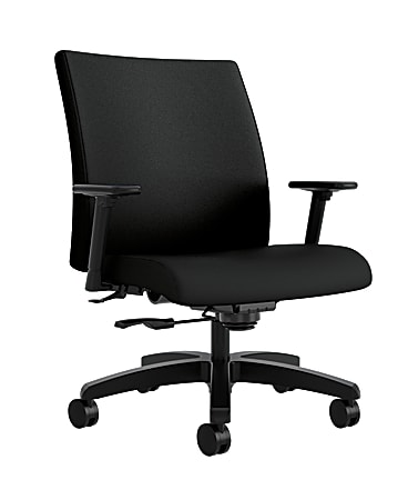 HON® Ignition Big & Tall Mid-Back Chair, Black