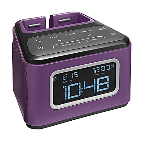 HMDX Audio Jam ZZZ HX-B510PU Wireless Alarm Clock Radio, Purple