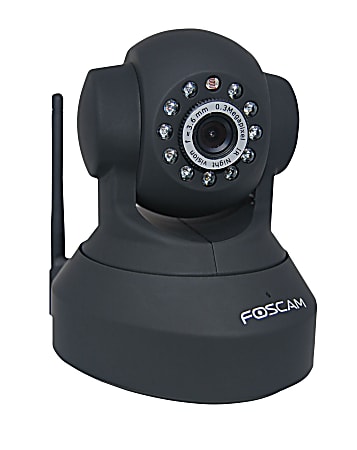 Foscam Pan/Tilt Wireless IP Indoor Camera, Black