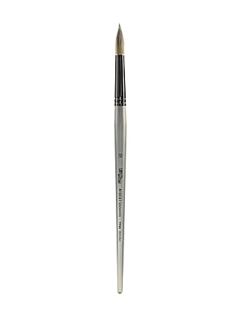 Robert Simmons TT45 Long-Handle Single-Stock Paint Brush, Size 10, Round Bristle, Hog Hair, Silver