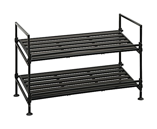 Neu Home 2 Tier Shoe Rack, Black