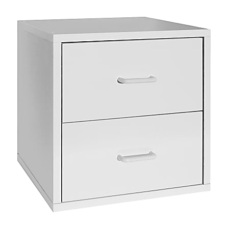 Neu Home 2 Drawer Storage Cube, White