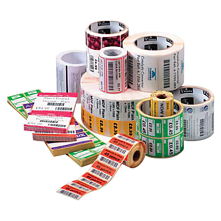 Zebra Label Paper, U82582, 2 1/4" x 1 1/4" Direct Thermal Zebra Z™Select 4000D, 1" Core