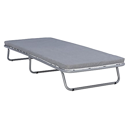 Linon Rubio Folding Bed, 12-1/4”H x 31-1/2”W x 74-4/5”D, Gray