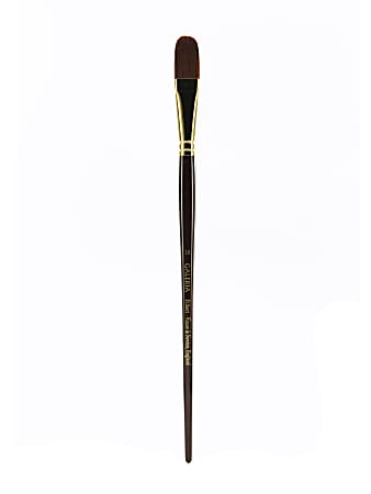 Winsor & Newton Galeria Long-Handle Paint Brush, Size 18, Filbert Bristle, Polyester, Burgundy