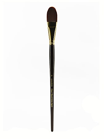 Winsor & Newton Galeria Long-Handle Paint Brush, Size 28, Filbert Bristle, Polyester, Burgundy