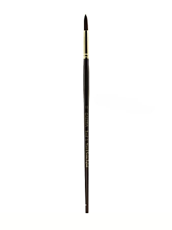 Winsor & Newton Galeria Long-Handle Paint Brush, Size 12, Round Bristle, Polyester, Burgundy