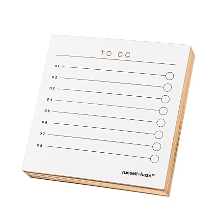 Russell & Hazel Task Card Notepad Set, 3-1/2" x 3-1/2", White