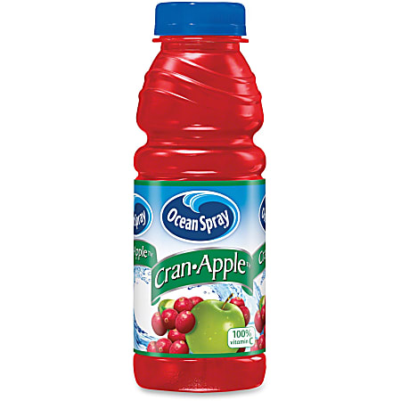 Ocean Spray Bottled Cran-Apple Juice Drink - Cranberry, Apple Flavor - 15.20 fl oz (450 mL) - Bottle - 12 / Carton