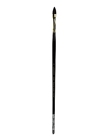 Winsor & Newton Galeria Long-Handle Paint Brush, Size 8, Filbert Bristle, Polyester, Burgundy