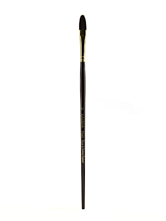 Winsor & Newton Galeria Long-Handle Paint Brush, Size 12, Filbert Bristle, Polyester, Burgundy
