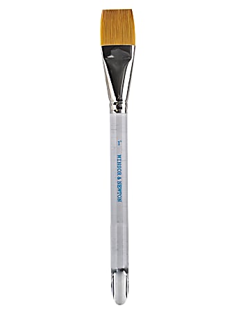 Winsor Newton Series 995 Aquarelle Golden Nylon Paint Brush 1 Flat Wash  Bristle Nylon Clear - Office Depot