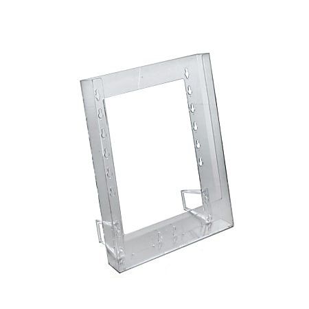 Azar Displays 1-Pocket Crystal Styrene Modular Brochure Holders, 11 1/4"H x 9"W x 1 1/4"D, Clear, Pack Of 10