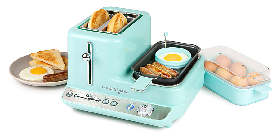 Nostalgia Electrics Retro 3 in 1 Breakfast Station Aqua - Office Depot