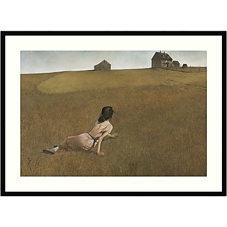 Amanti Art Christina’s World by Andrew Wyeth Wood Framed Wall Art Print, 30”H x 41”W, Black