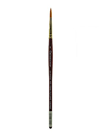 Grumbacher Goldenedge Watercolor Paint Brush, Size 5, Round Bristle, Sable Hair, Dark Red