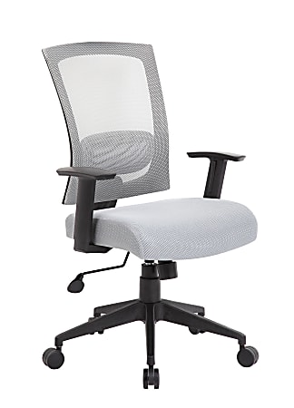 Boss Office Products Mesh-Back Task Chair, Gray/Black