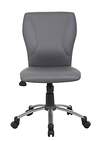 Boss Office Products Tiffany Modern Ergonomic Mid Back Office Chair Gray