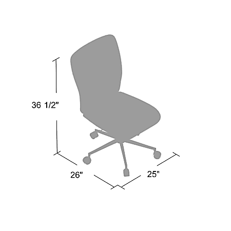 Boss Office Products Tiffany Modern Ergonomic Mid Back Office Chair Gray Office Depot