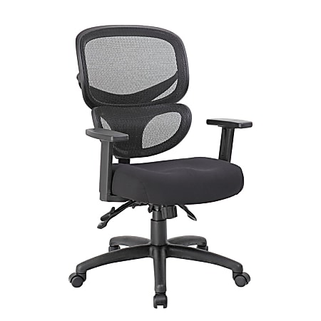 Boss Office Products Multifunction Mid-Back Task Chair, Black