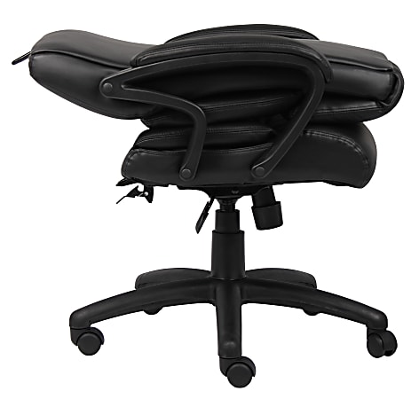 Boss Office Products Ergonomic LeatherPlus Bonded Leather Chair Black