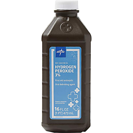 Medline 3 Percent USP Hydrogen Peroxide - For Cut, Skin Abrasion, Burn - 16 fl oz - 1 Each Medline 3 Percent USP Hydrogen Peroxide - For Cut, Skin Abrasion, Burn - 16 fl oz - 1 Each