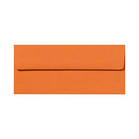 LUX #10 Envelopes, Peel & Press Closure, Mandarin Orange, Pack Of 50