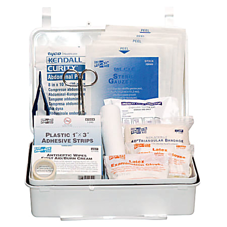 25 Person Industrial First Aid Kit, Weatherproof Plastic, Wall Mount
