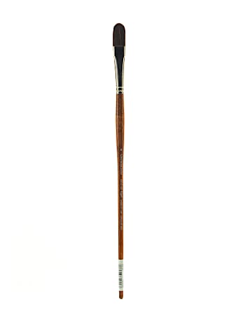 Grumbacher Degas Paint Brush, Size 8, Filbert Bristle, Synthetic, Brown