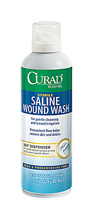 CURAD® Saline Wound Wash, 7.1 Oz Bottle, Case Of 12 Bottles