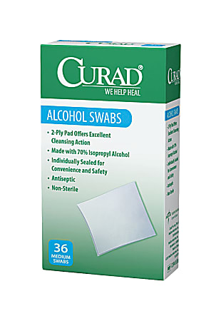 Curad Alcohol Swabs, 36 ct, 30 Boxes per Case