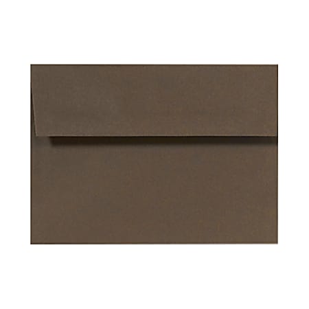 LUX Invitation Envelopes, A9, Peel & Press Closure, Chocolate Brown, Pack Of 250