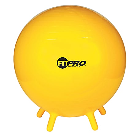 Champion Sports FitPro Ball With Stability Legs, 25 5/8", Yellow