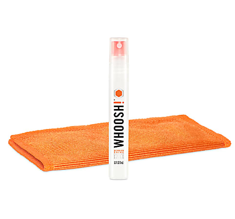 WHOOSH! Spray Cleaner With Microfiber Cloth, 0.3 Oz